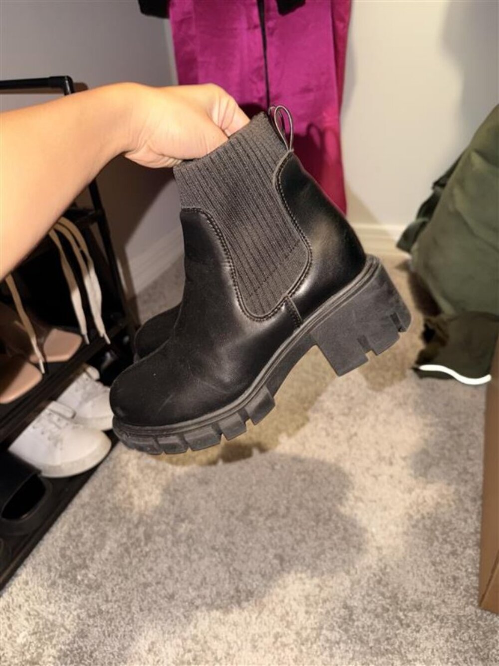 SHEIN black booties